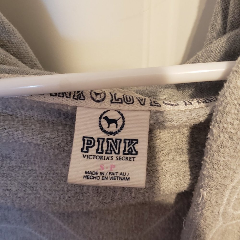 Pink Victoria's Secret Zip Up Hoodie - Picture 3 of 3